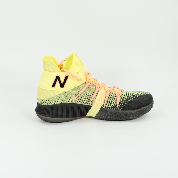 New Balance Men’s Peach and Yellow Athletic Mid-Top Sneakers